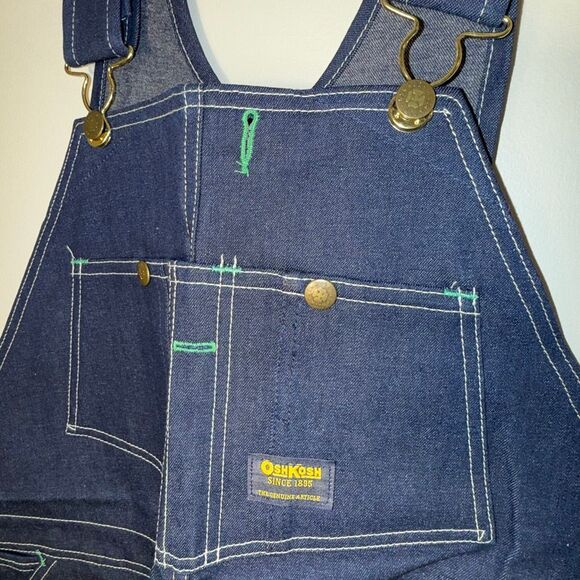 Vintage NOS OshKosh B’gosh Men’s Denim Bib Overalls – Size 42x34 – Made in USA – - Picture 4 of 16